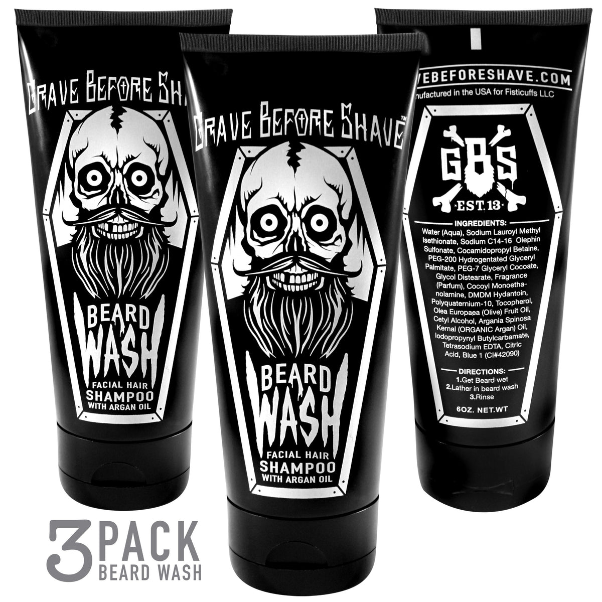 Grave Before Shave Beard Wash – 6 oz – 3 BEARD WASH 1d63b665 3edf 4067 b418 d4b7154c8929 product view