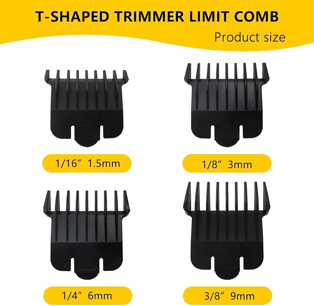 Andis D-3 D-7 Trimmer Attachment Comb Set 4 Piece Guards