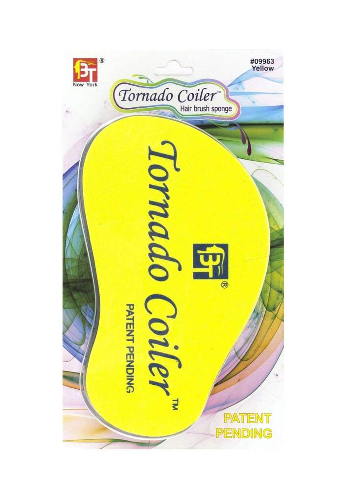 BT Tornado Coiler Hair Brush Sponge - yellow