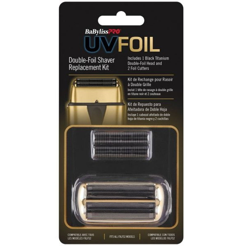 BaBylissPRO FXLRF2G UV Double Foil Shaver Gold Replacement Foil and Cutter