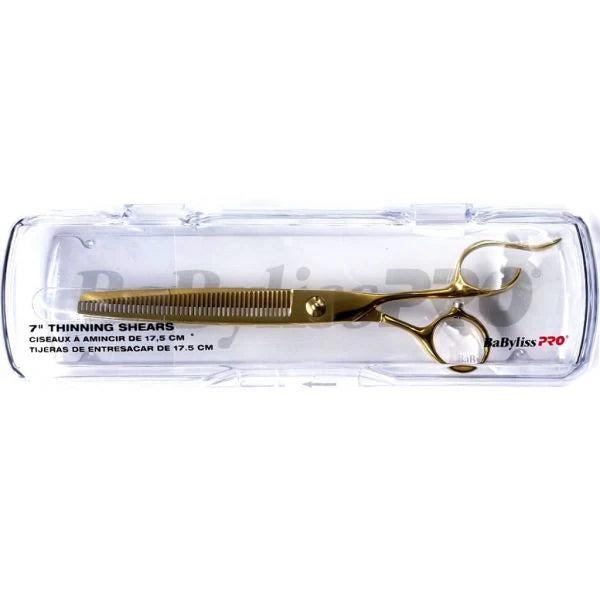 BaBylissPRO gold 7-inch thinning shears FXGBT7