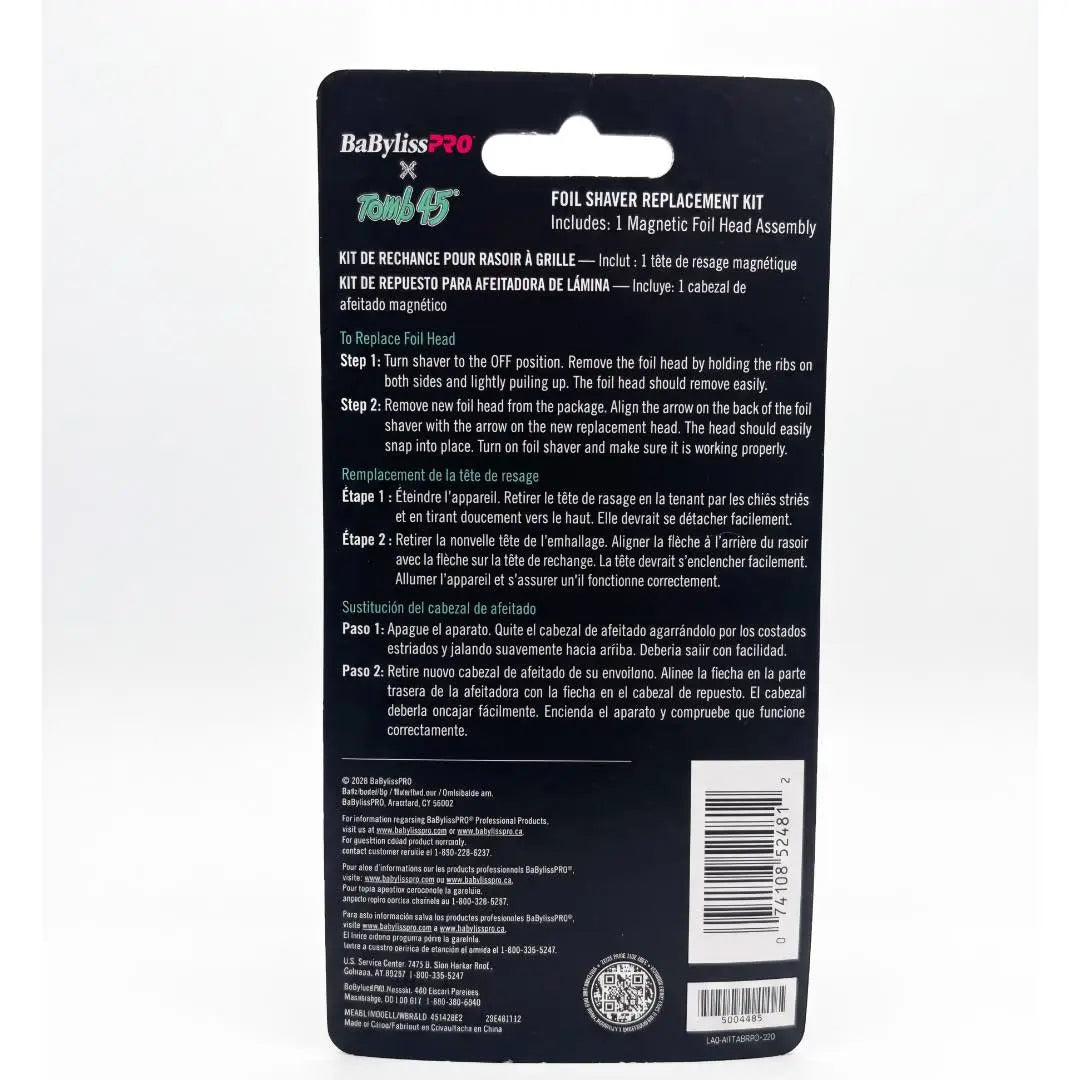 BaBylissPRO x Tomb45 Double-Foil Shaver Replacement Head - FXT45RF2