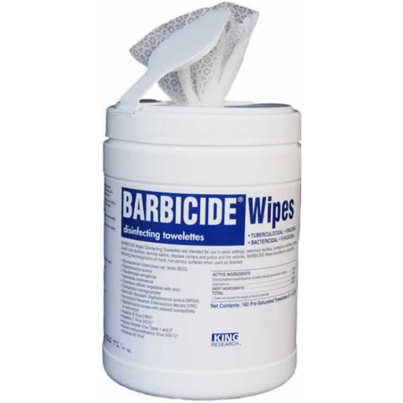 Barbicide Disinfectant Wipes 160 Count Professional Barber Surface Sanitizing Wipes.