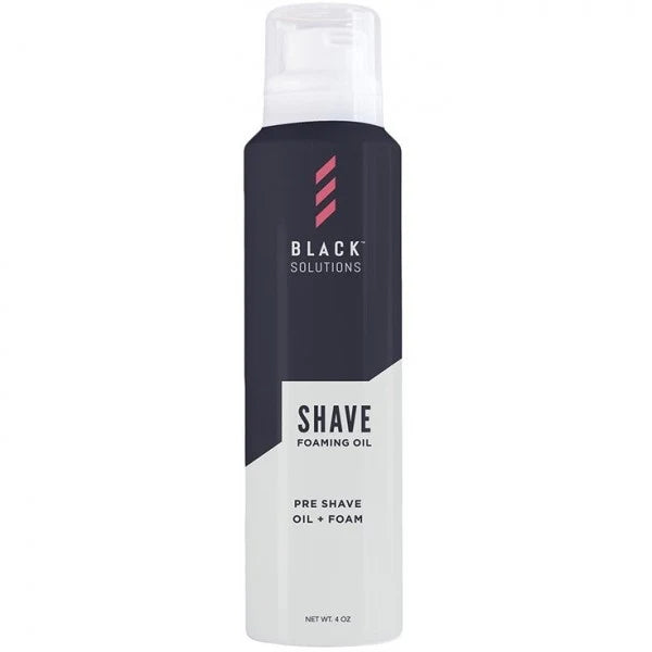 Black Solutions Shave Foaming Oil 4oz Clear Shave Formula