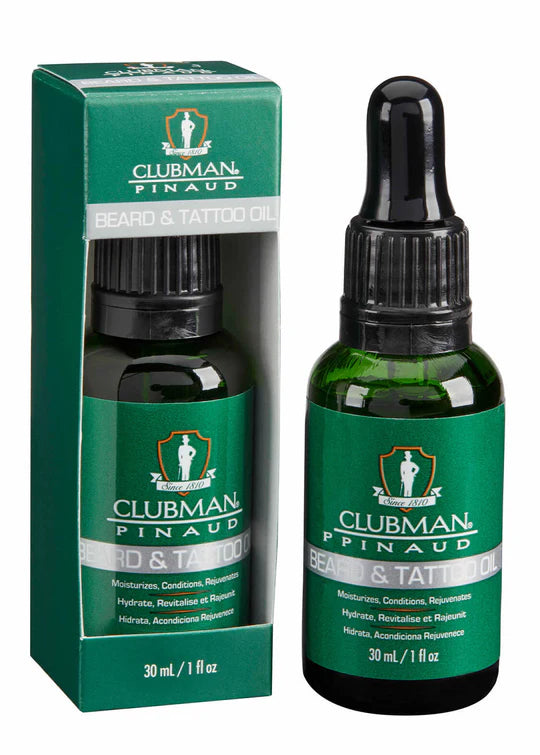 CLUBMAN BEARD AND TATTOO OIL 1 OZ