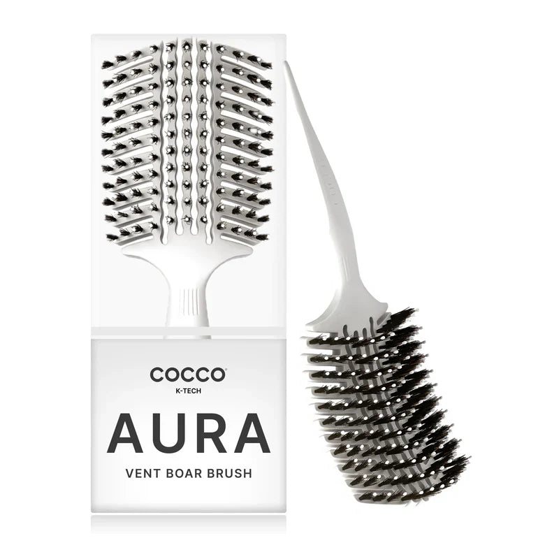 Cocco Aura Vent Boar Brush White Boar Bristles