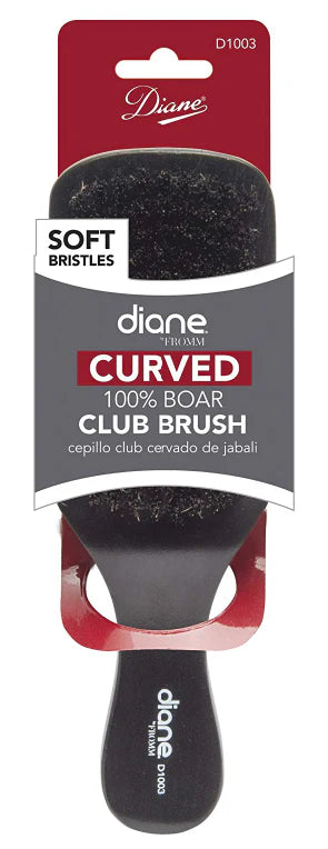 Diane Curved Club Brush with soft bristles- 100% Boar