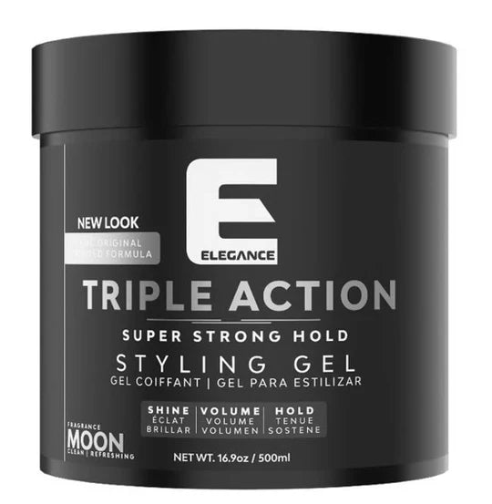 ELEGANCE TRIPLE ACTION - SUPER STRONG HOLD HAIR GEL MOON - 500 ML