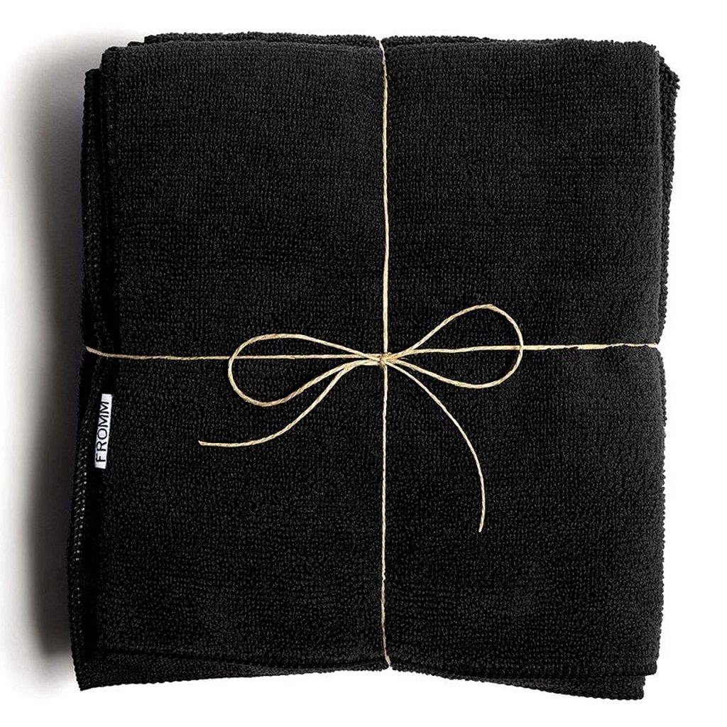 FROMM STUDIO EXPERIENCE SOFTEES MICROFIBER TOWELS - BLACK 10 PACK # 45006