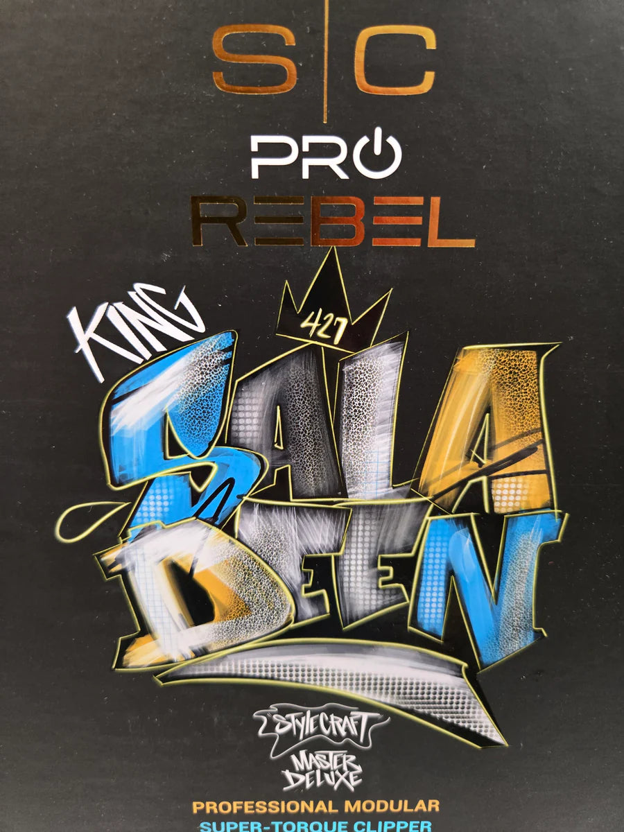 STYLECRAFT REBEL SUPER-TORQUE MODULAR CORDLESS CLIPPER W/ ECHO BLADE - KING SALADEEN LIMITED EDITION