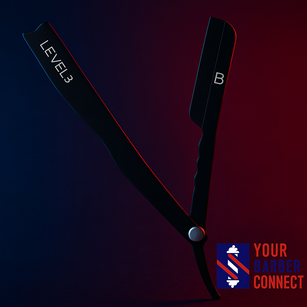 L3VEL3 Milly Clutch Razor Holder black stainless steel barber razor