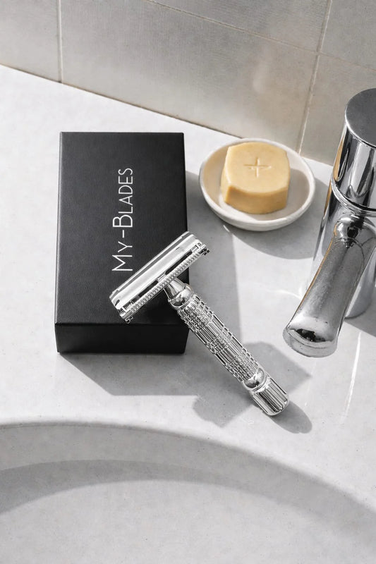 My-Blades Stainless Steel Butterfly Safety Razor Double Edge