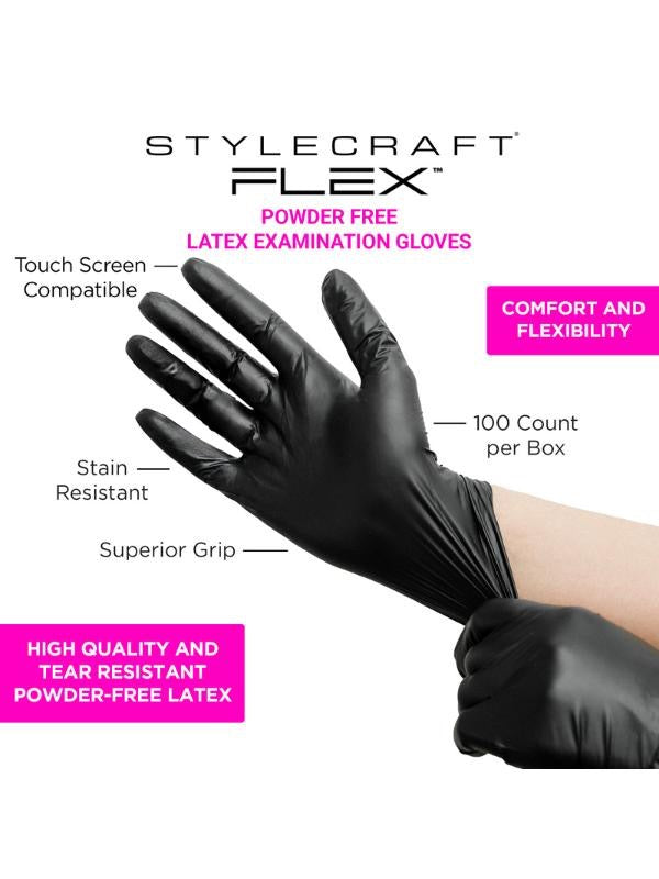 StyleCraft Latex Gloves Large Professional Barber Protection