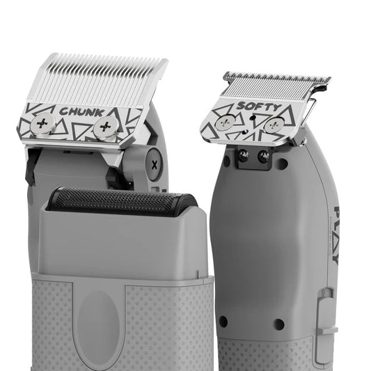 TPOB Play Mini Grey bundle clipper trimmer shaver kit with stand