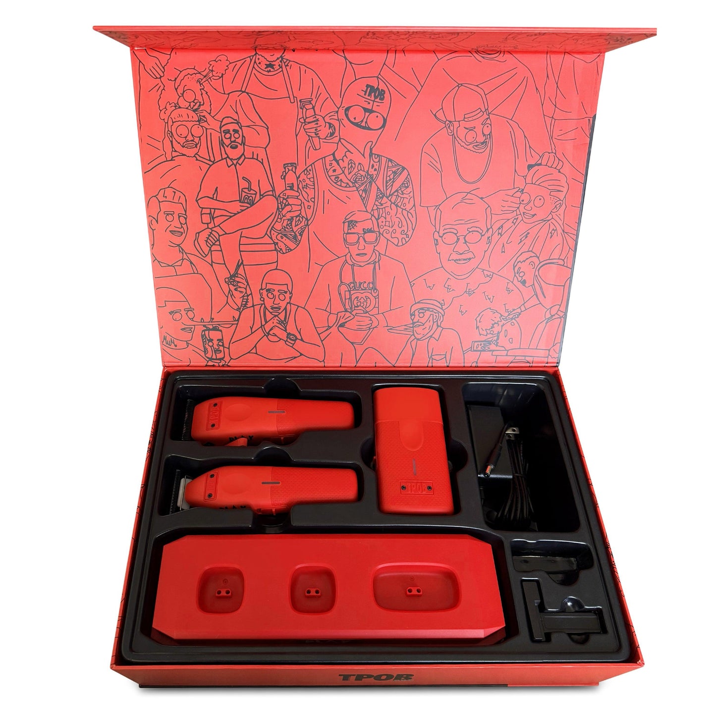 TPOB Play Mini Red bundle clipper trimmer shaver kit with stand