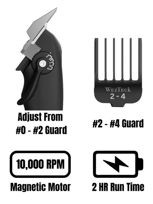 WezTeck cordless hair clipper 10000 RPM magnetic motor barber tool