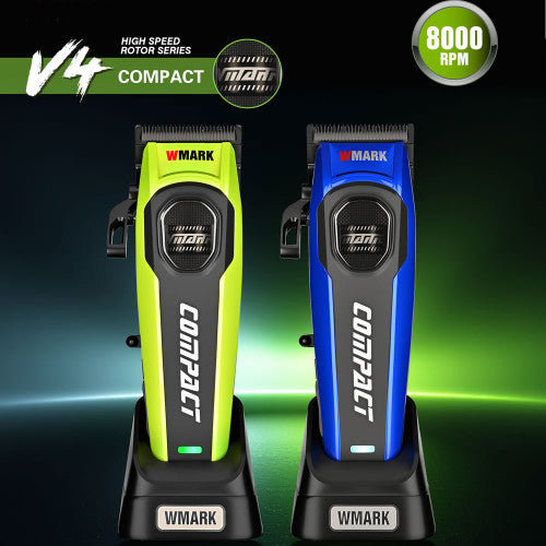 WMARK NG-V4 Compact BLDC Motor Clipper Green with DLC Taper Blade