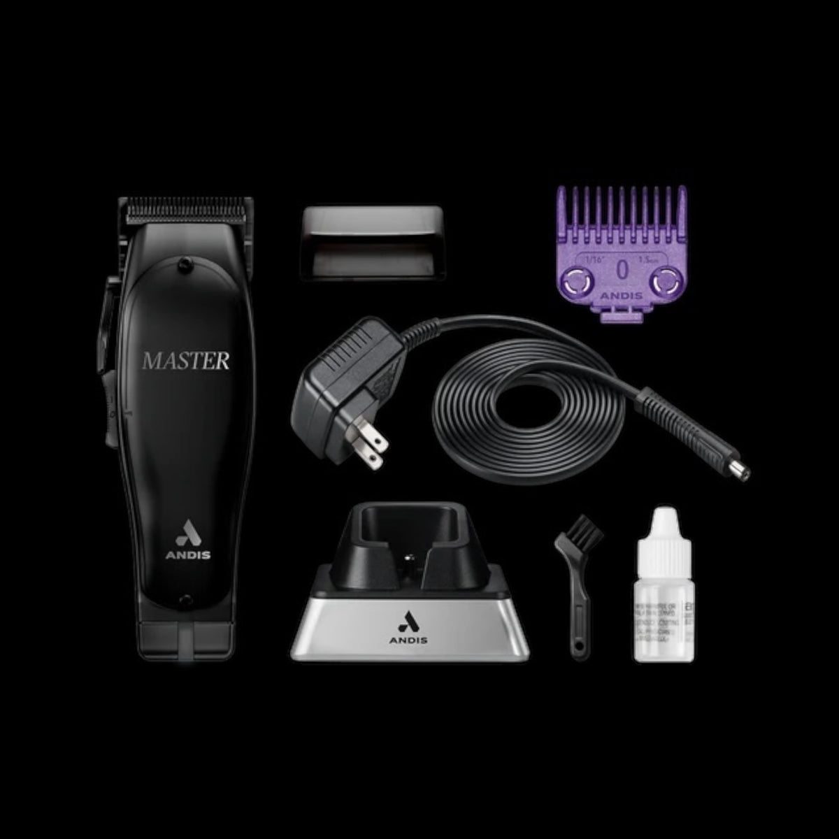 Andis Black Label Cordless Master 561895 included accessories