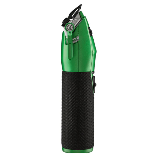 BaBylissPRO GreenFX Boost+ Clipper – Patty Cuts Edition – side view of green clipper