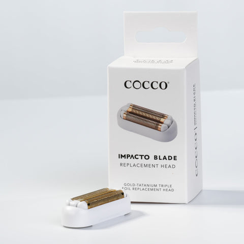 Cocco Impacto white replacement foil head with packaging