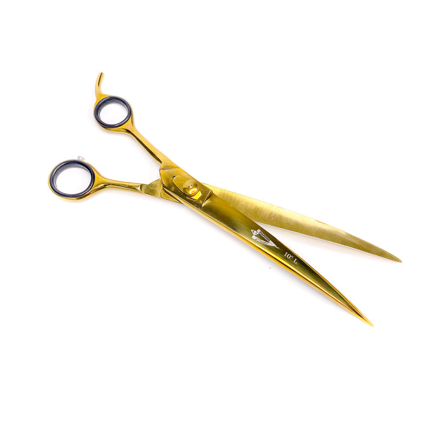 Diamond Cuts gold curved hair shears alternate product view