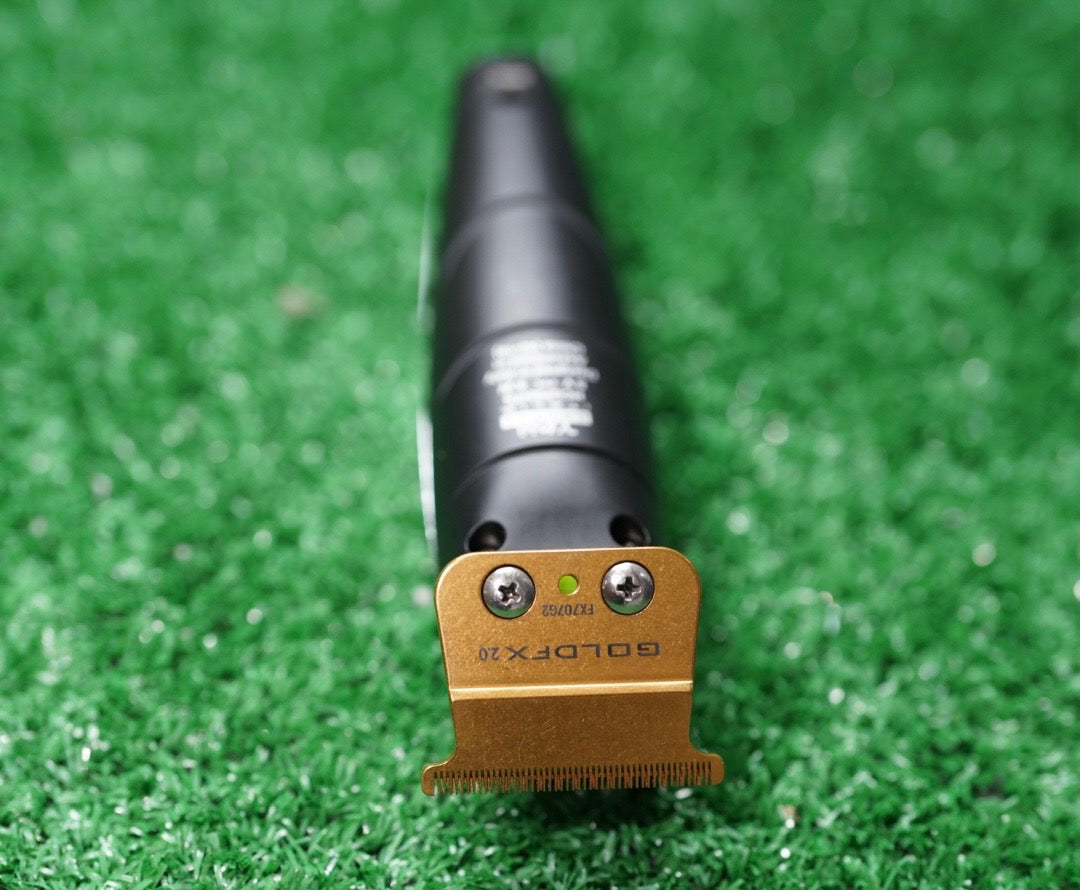 Philthy Blendz Gamma Hitter/Rebel 2.0 to BaBylissPRO FX Cam – modified trimmer with GoldFX blade on green turf