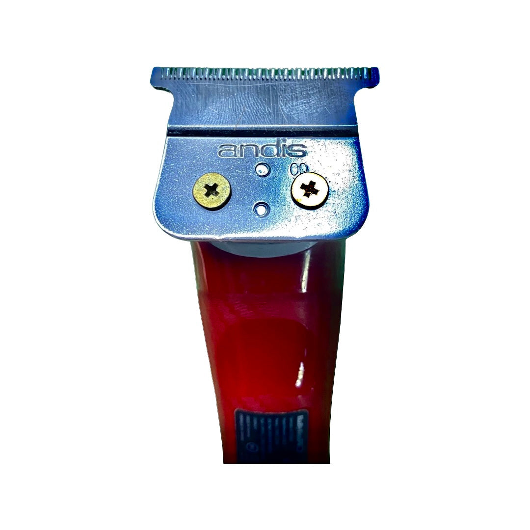 Philthy Blendz BaBylissPRO FX3 to Andis Slimline Blade Saddle – converted red FX3 with Andis blade close-up