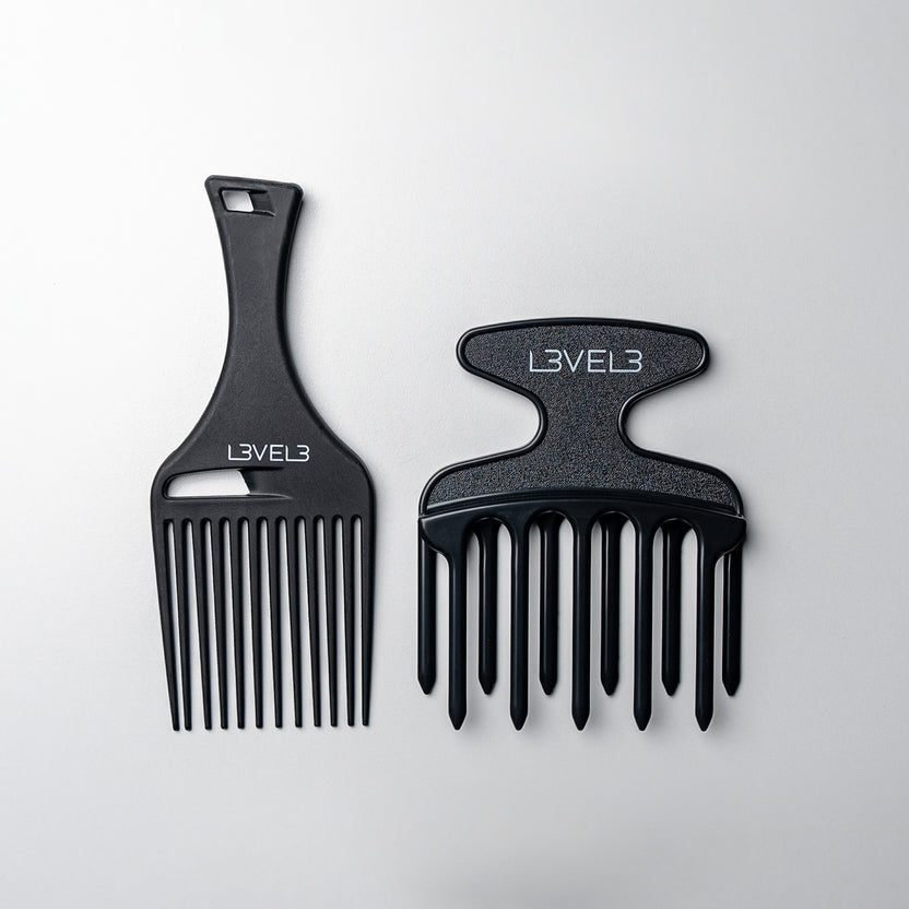 L3VEL3 Hair Pick Comb Set 2 piece
