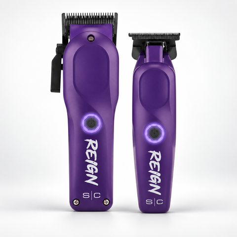StyleCraft Reign purple SC620P clipper and SC422P trimmer bundle hero image