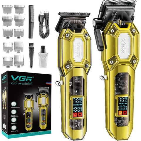 VGR V-600 + V-900 Super Trim Clipper & Trimmer Set – Gold