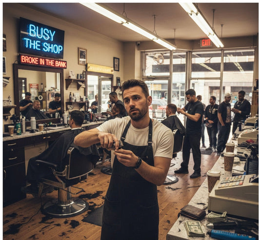 Busy in the Shop, Broke in the Bank