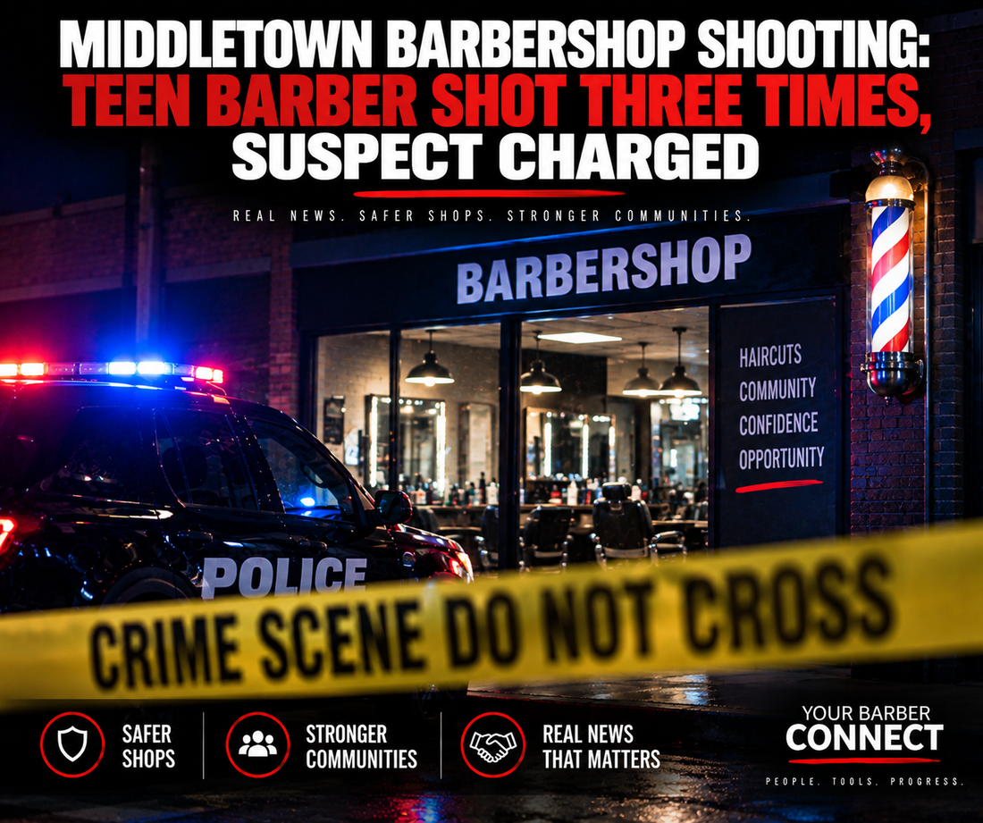Your Barber Connect-Middletown Barbershop Shooting: Teen Barber Shot Three Times, Suspect Charged