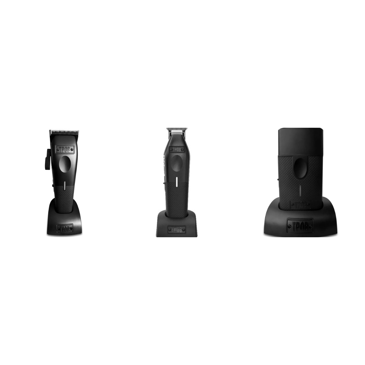 TPOB PLAY Blackout Trio 3-piece bundle: PLAY clipper, PLAY trimmer, PLAY shaver in black