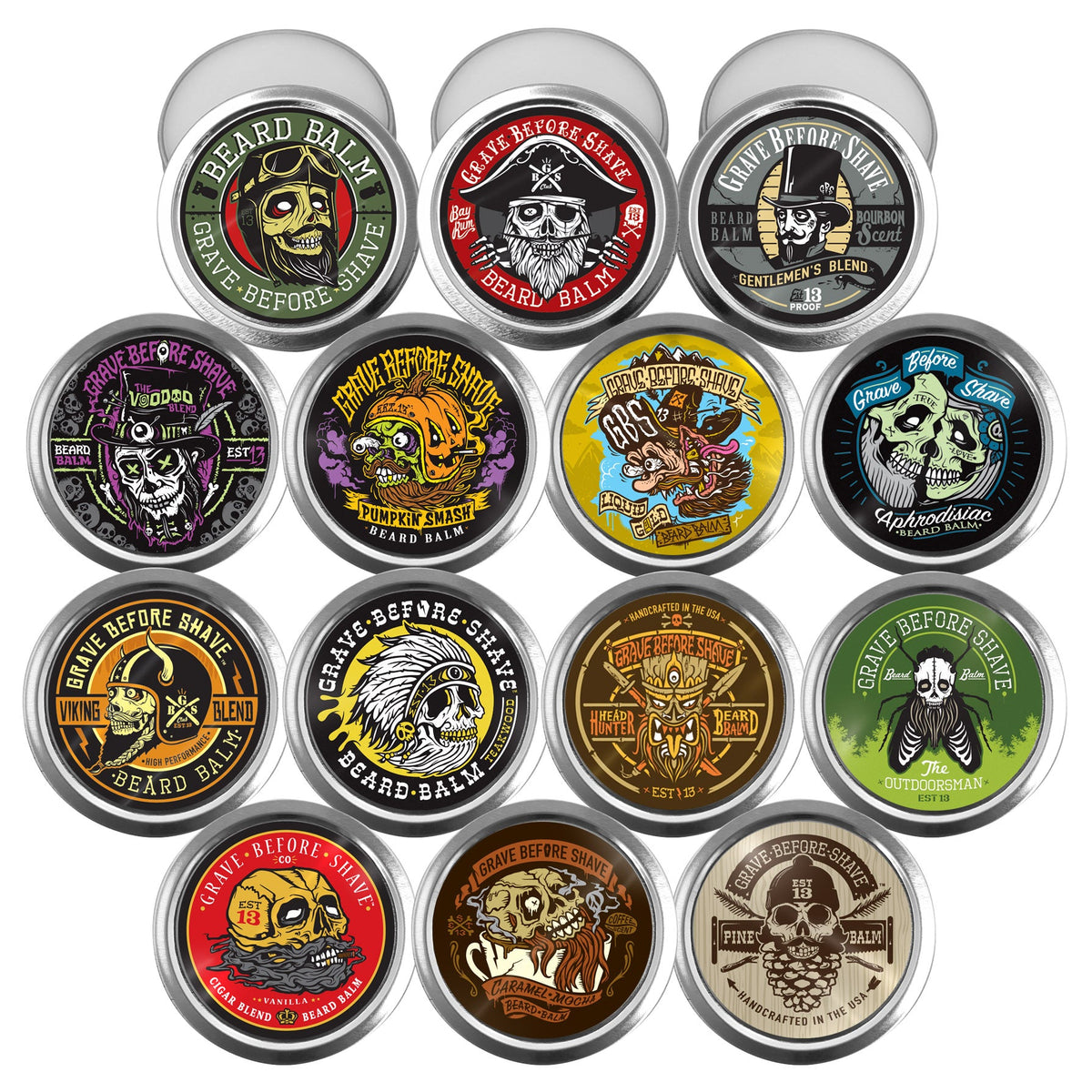 Grave Before Shave Beard Balm – 2 oz – product assortment hero image