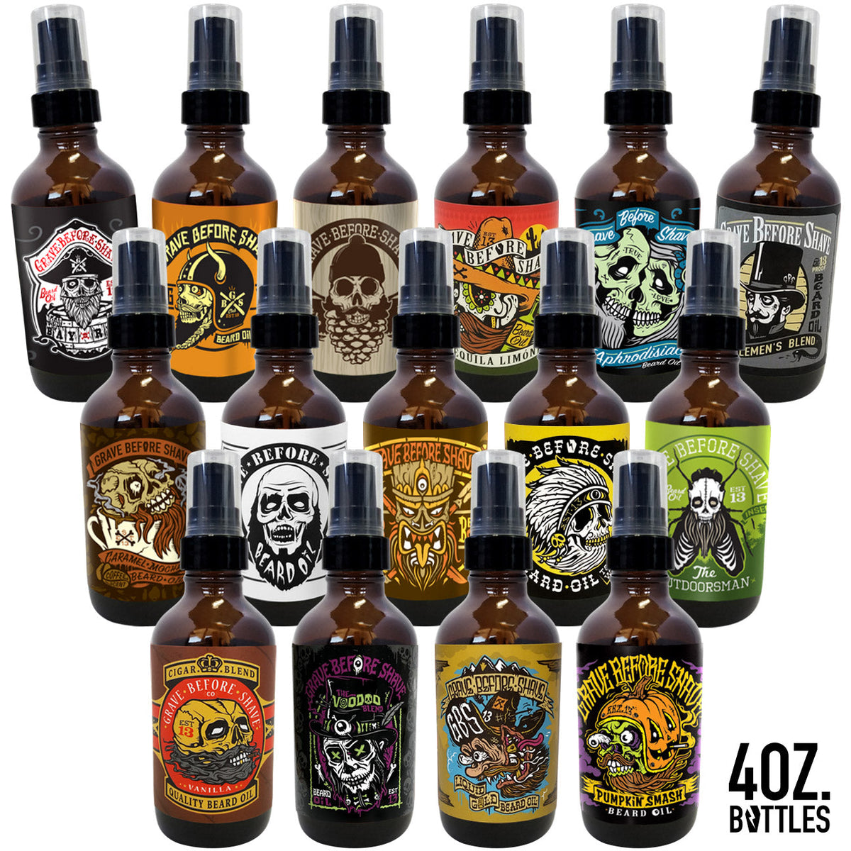 Grave Before Shave Beard Oil – 4 oz Pump – product assortment hero image