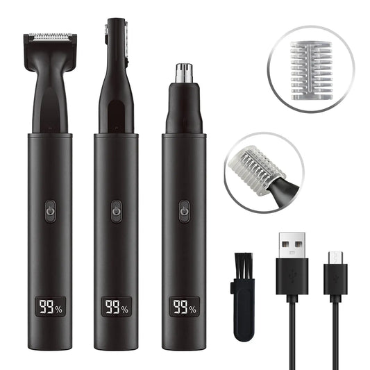 3-in-1 Electric Mini Shaver and Nose Hair Trimmer Portable Grooming Tool
