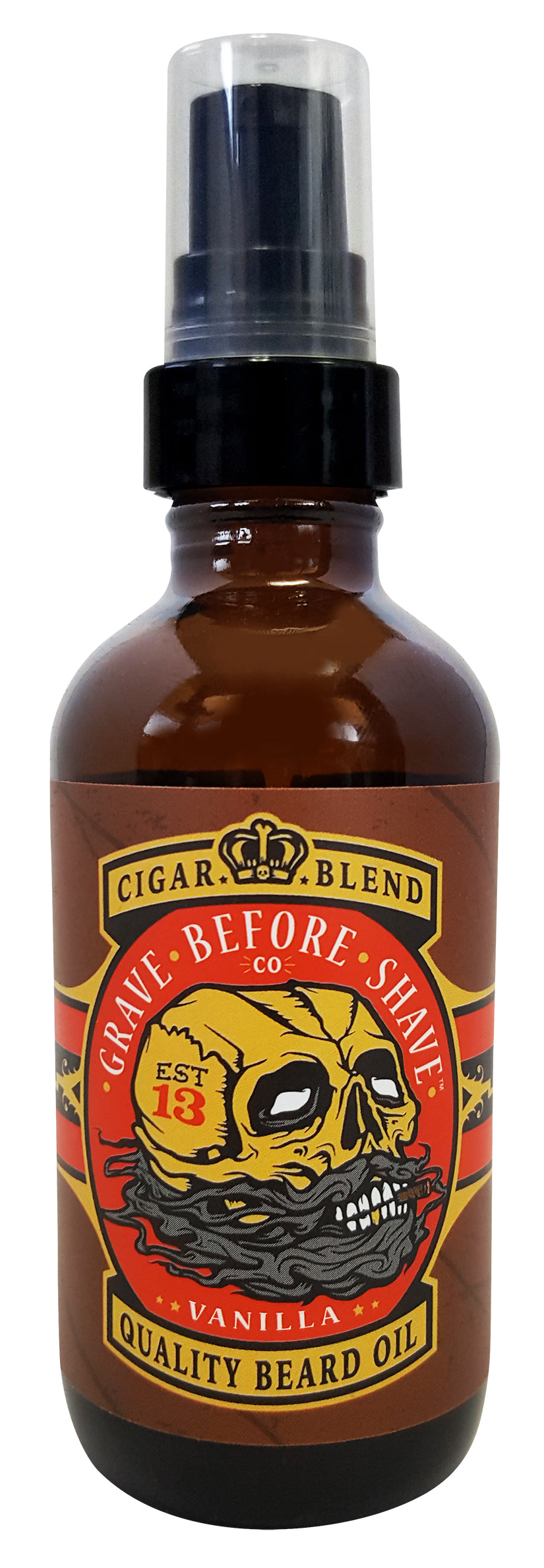 Grave Before Shave Beard Oil – 4 oz Pump – 4OZnewpumpCIGARBIGLABELFRONT 2 product view