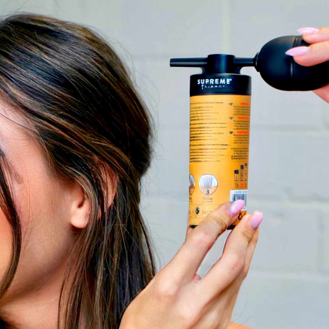 Supreme Trimmer HairThik HFAT1 fiber applicator pump – applicator with HairThik fiber bottle