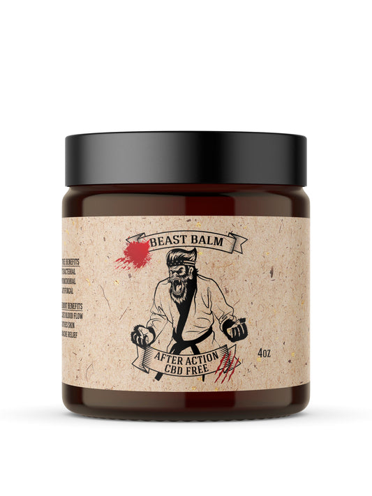 Johnny Slicks After Action Hemp-Free Beast Balm – No CBD – hemp-free balm container front view