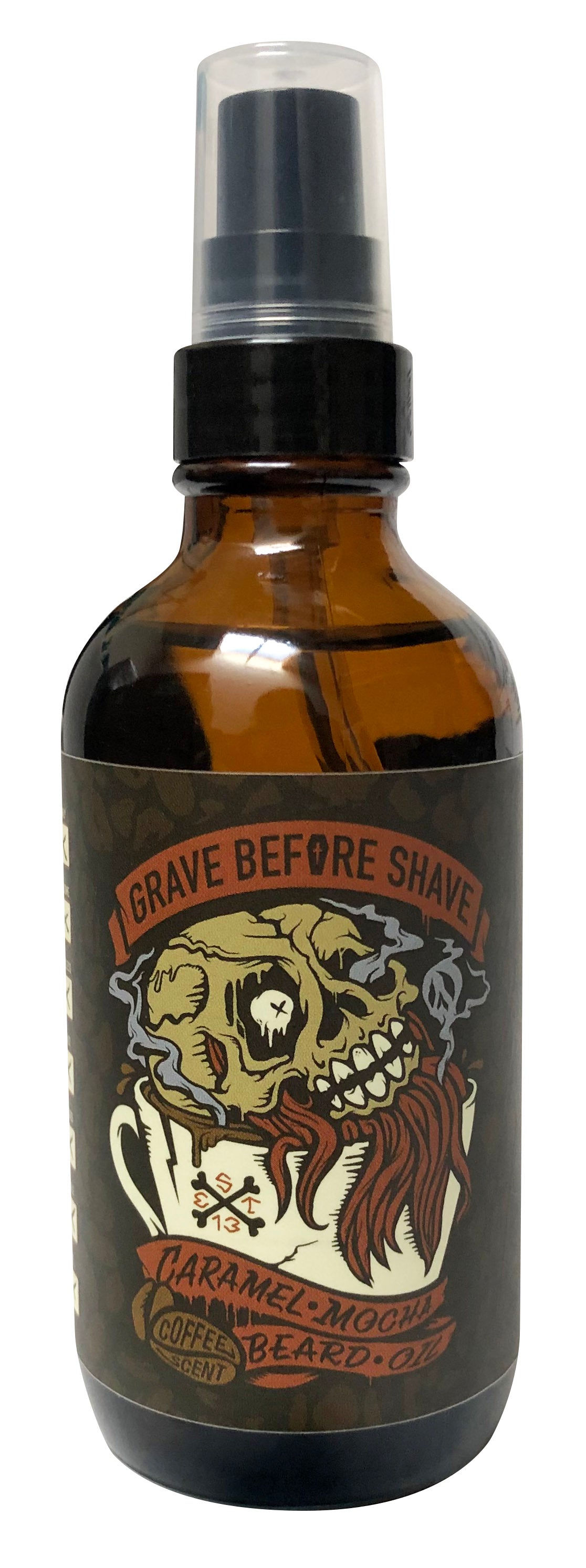 Grave Before Shave Beard Oil – 4 oz Pump – AMAZONMOCHA4OZOILFRONT product view