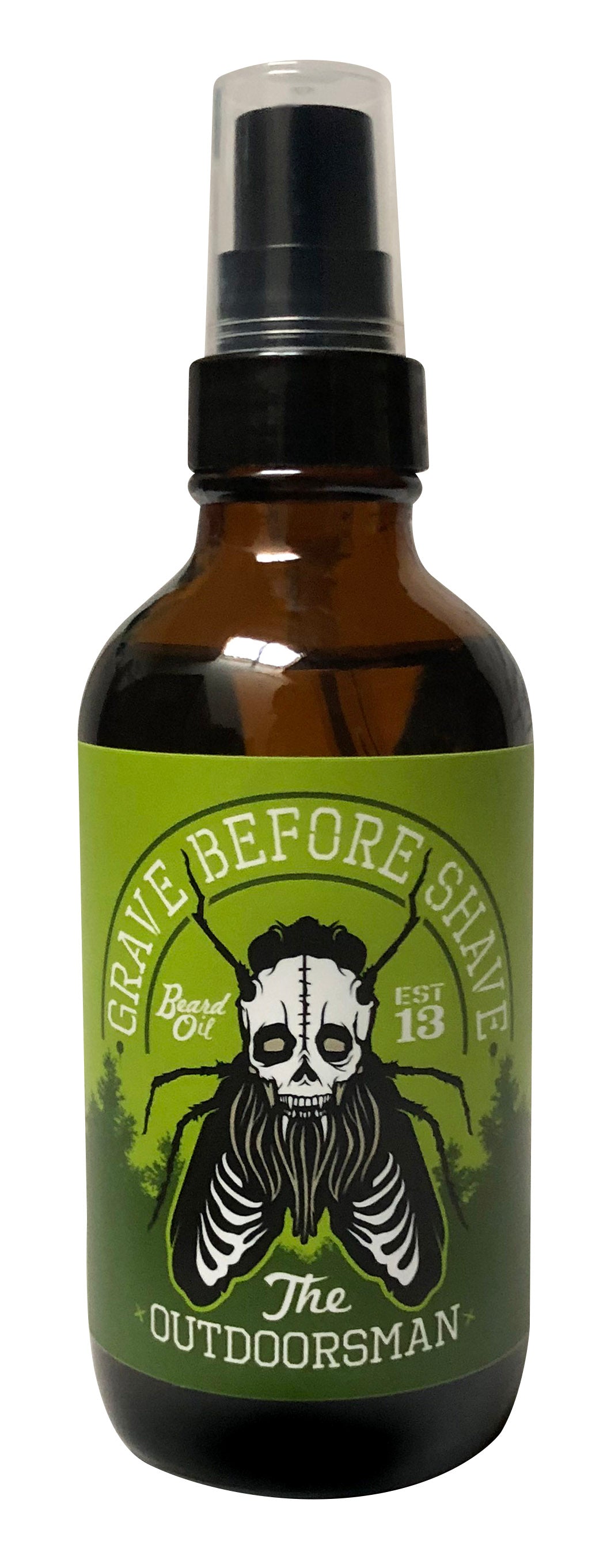 Grave Before Shave Beard Oil – 4 oz Pump – AMAZONOUTDOORSMAN4OZOILFRONT product view