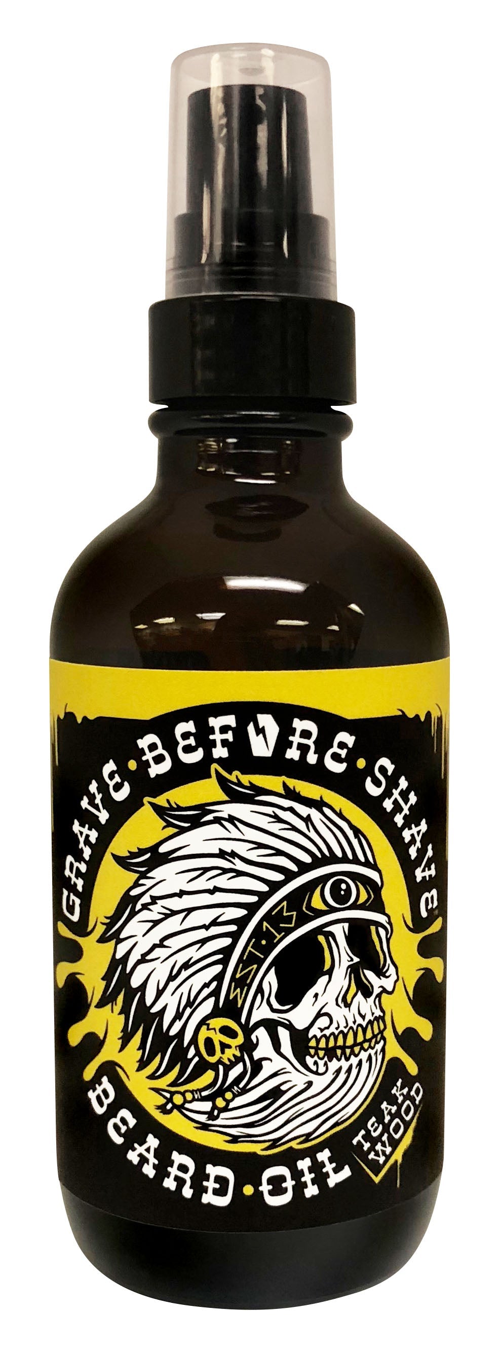 Grave Before Shave Beard Oil – 4 oz Pump – 4OZ TEAKWOOD OIL product view
