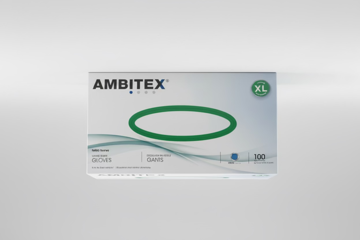 AMBITEX N400 Nitrile Exam Gloves XL Blue – Powder-Free, 100ct