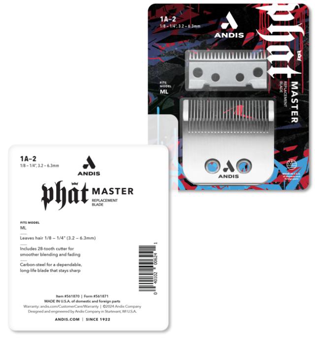 Andis Phat Master Replacement Clipper Blade #561870 – Adjustable Fade Blade