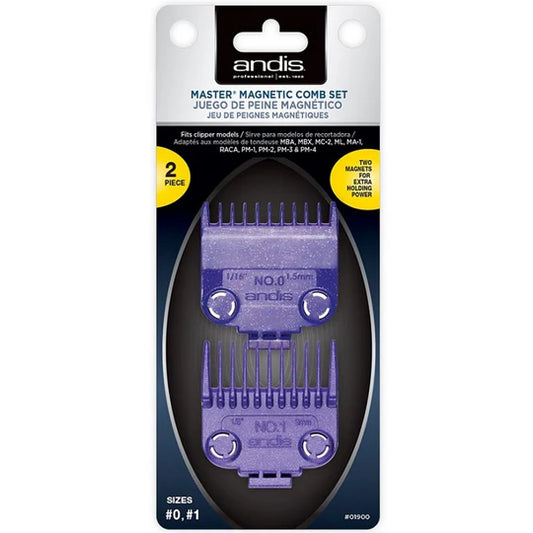 Andis Master Magnetic Attachment Combs 2 Piece Set #01900 Clipper Guards