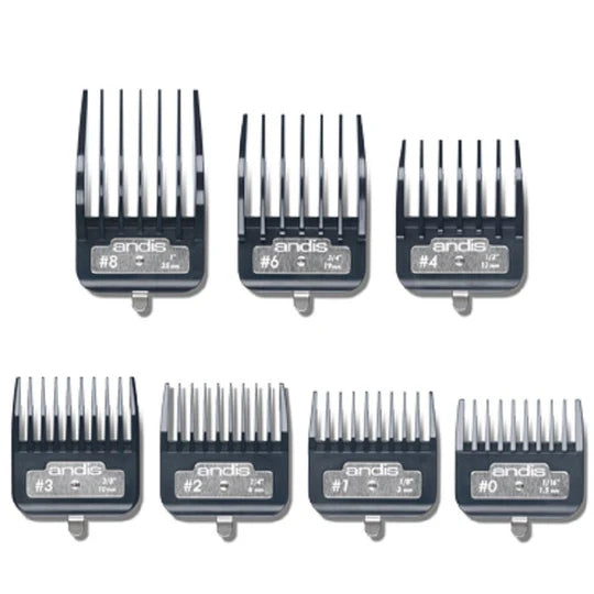 Andis Master Premium Metal Clip 7 Piece Guide Comb Set #33645