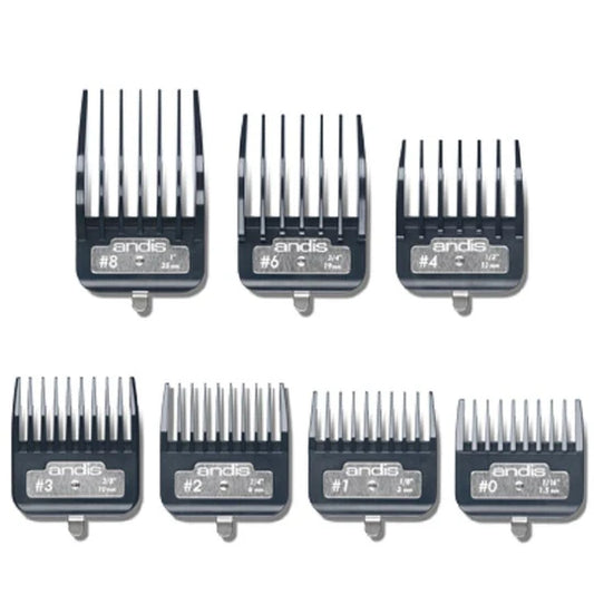 Andis Master Premium Metal Clip 7 Piece Guide Comb Set #33645