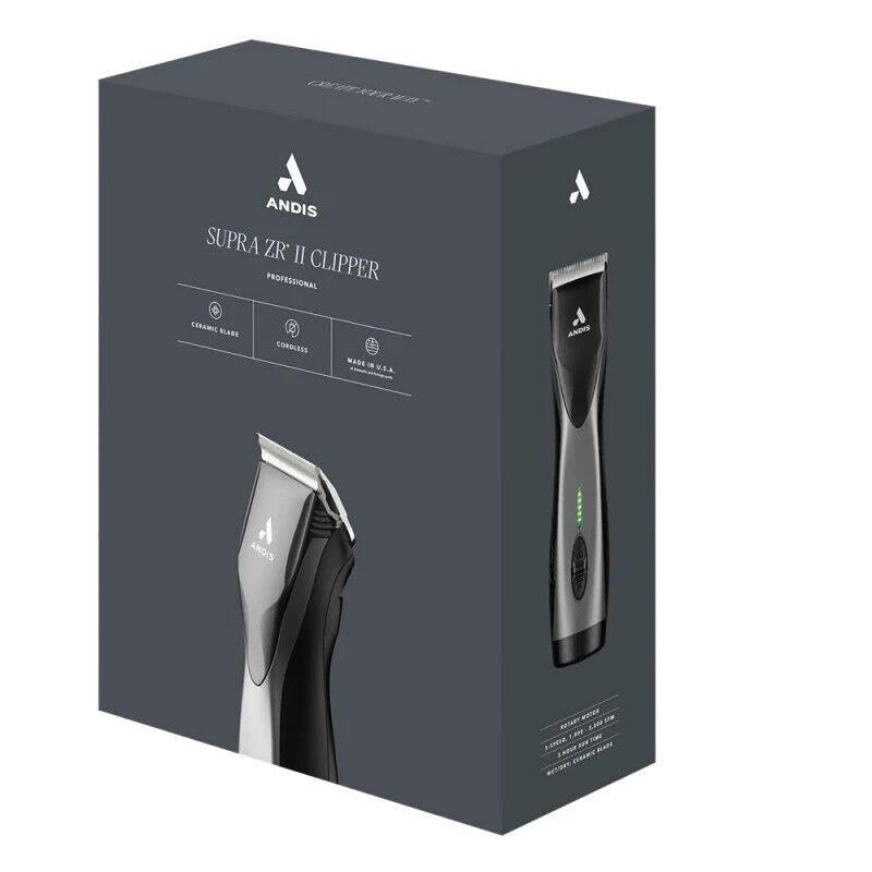 Andis Supra ZR II Cordless Detachable Blade Clipper with Removable Battery