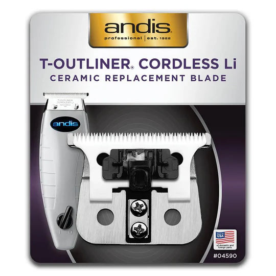 Andis ceramic T-Outliner Cordless Li replacement blade #04590