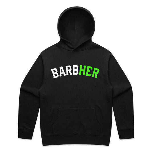 Anti Broke Barbers Club BarbHER Hoodie Black Neon Green